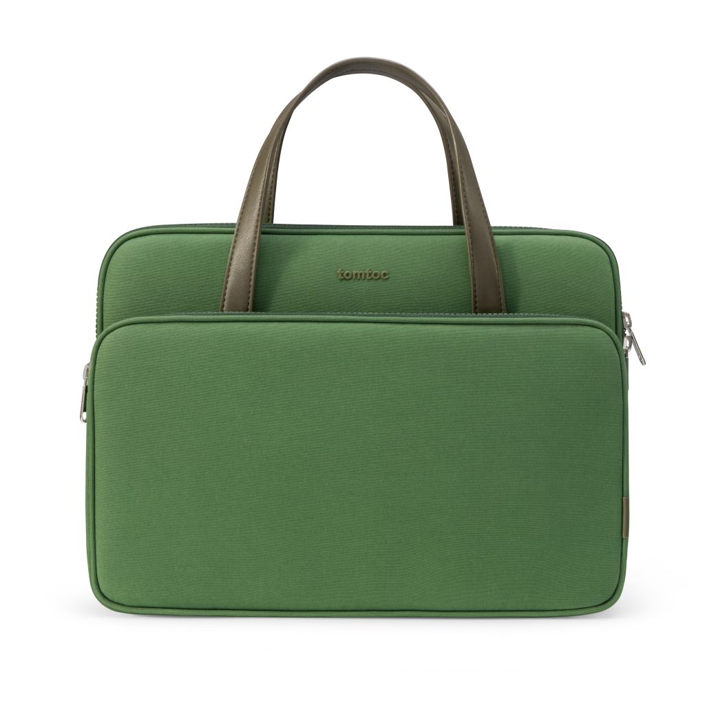 tui-xach-tomtoc-usa-briefcase-premium-for-macbook-1314-ultrabook-13″-green-h21-c01t01
